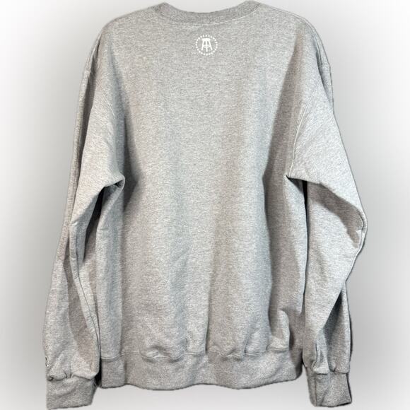 Barstool Pardon My Take Electric Ave Ugly Xmas Mens LG Grey Fleeced Sweatshirt - Picture 2 of 7